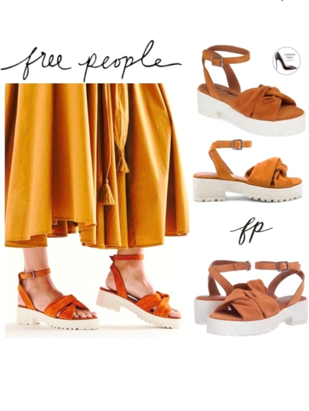 Free People Essex Suede Platform Sandals Brown Taupe Ankle-Strap Summer Shoes 38